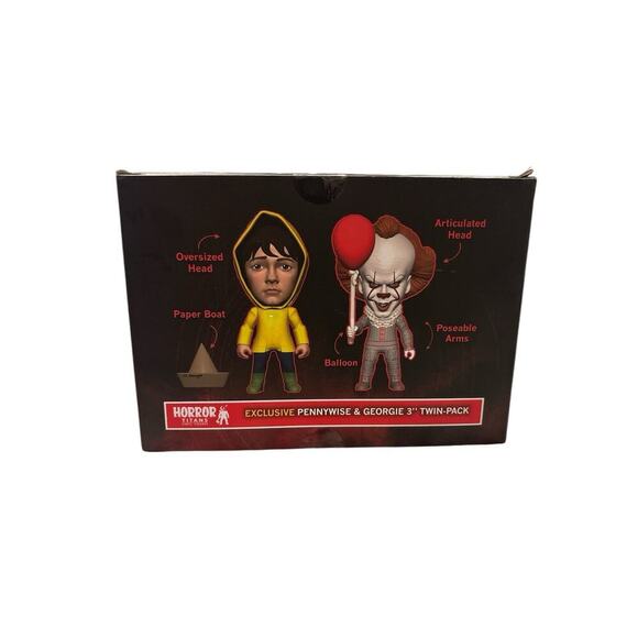 Exclusive Pennywise & Georgie 3” Vinyl Figures Twin Pack Horror Titans IT - Picture 1 of 6